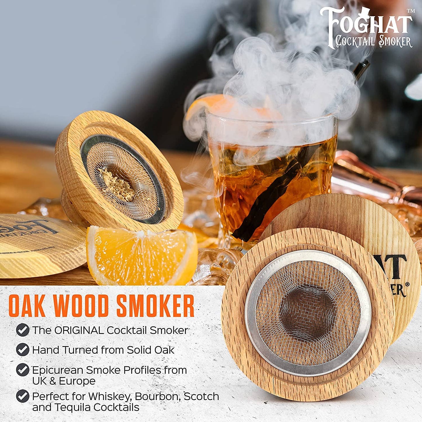 Foghat Cocktail Smoker™ Made of Oal