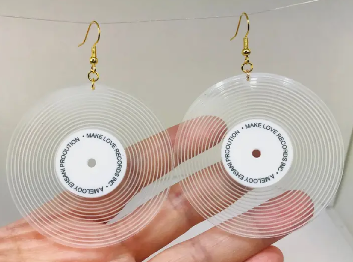 Vinyl Record Earrings