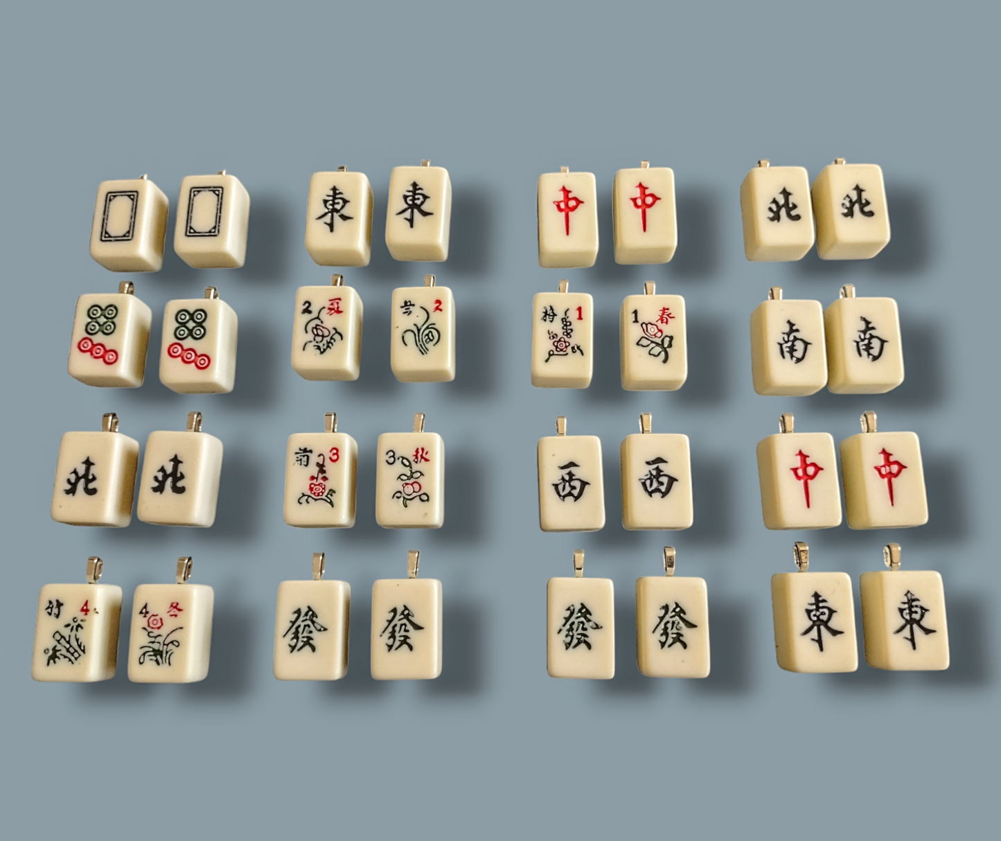 Mahjong Tile Earrings
