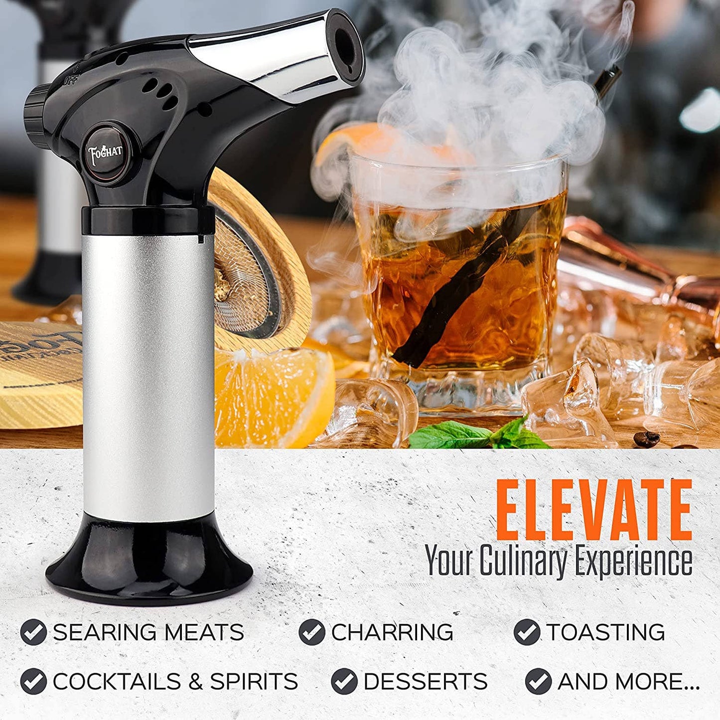 Foghat™ Culinary Smoking Torch Many Uses