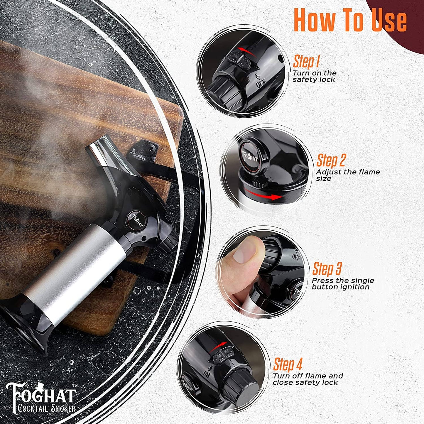 Foghat™ Culinary Smoking Torch How to Use
