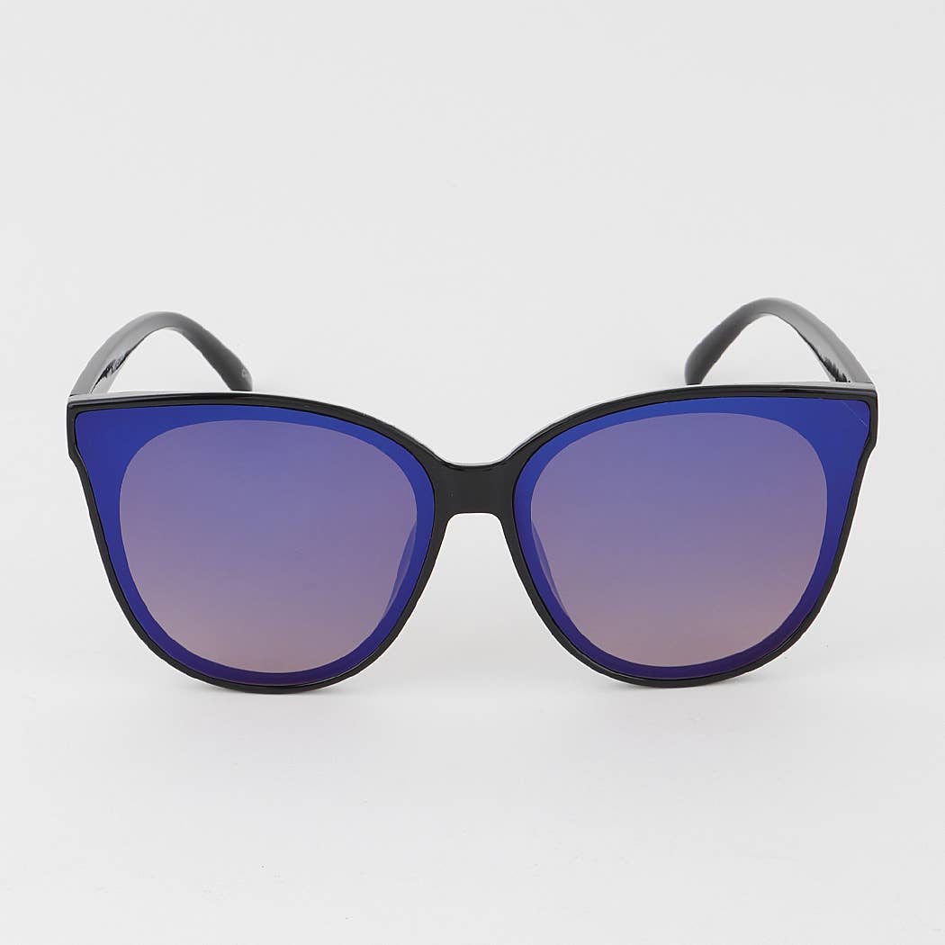 Tinted Cateye Sunglasses Black Front