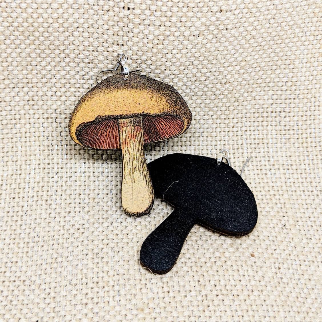 Realistic Mushroom Earrings