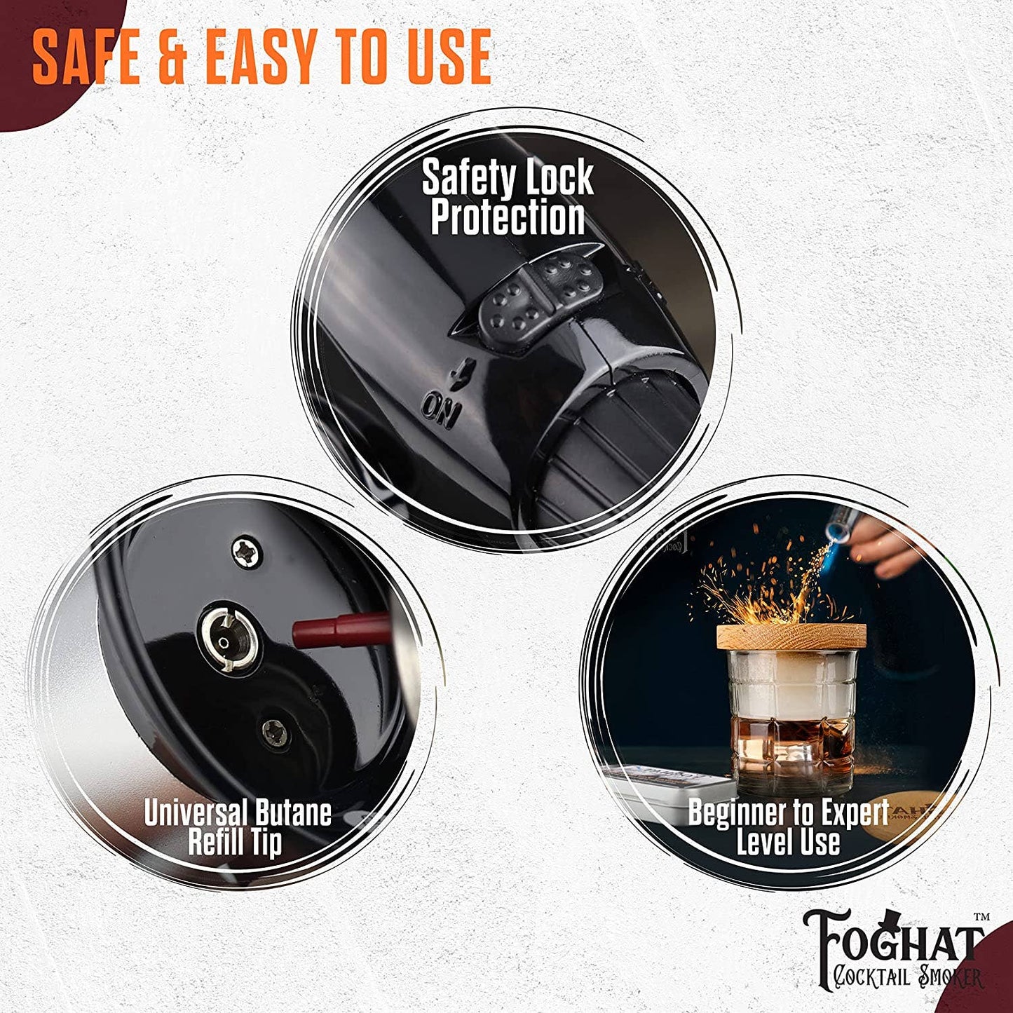 Foghat™ Culinary Smoking Torch Safe & Easy
