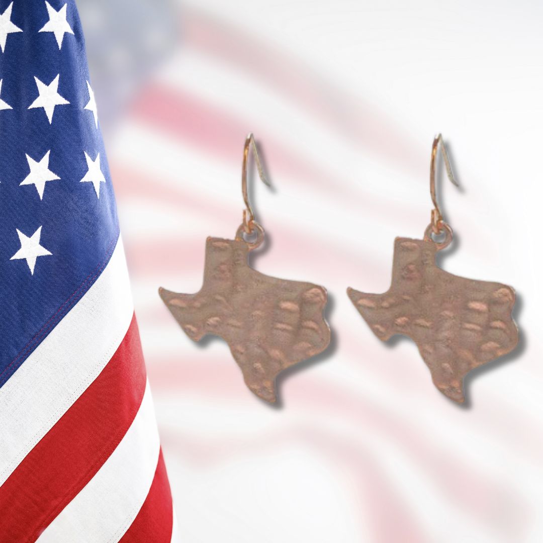 Hammered Gold Texas Earrings