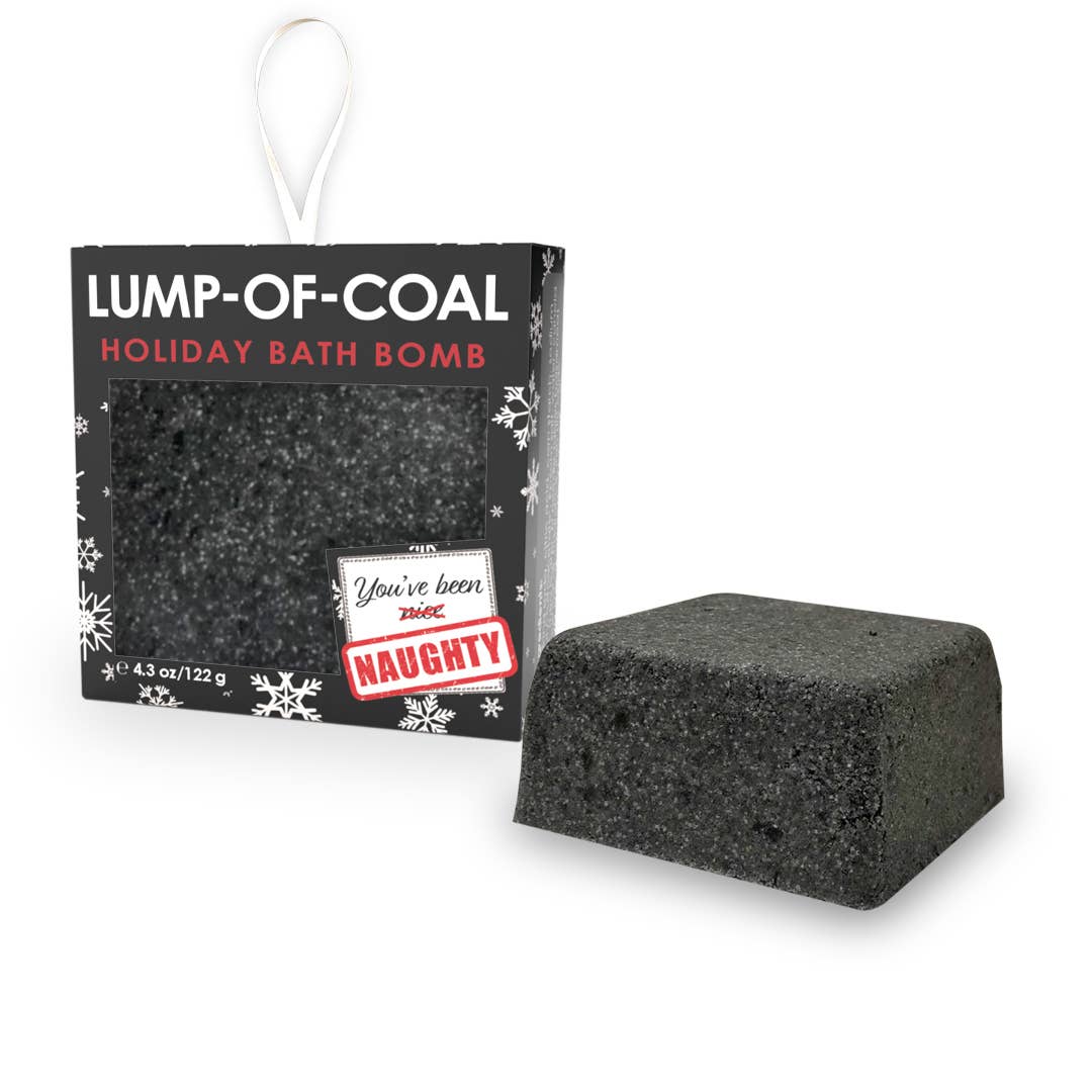 Lump of Coal Bath Bomb Out of Package