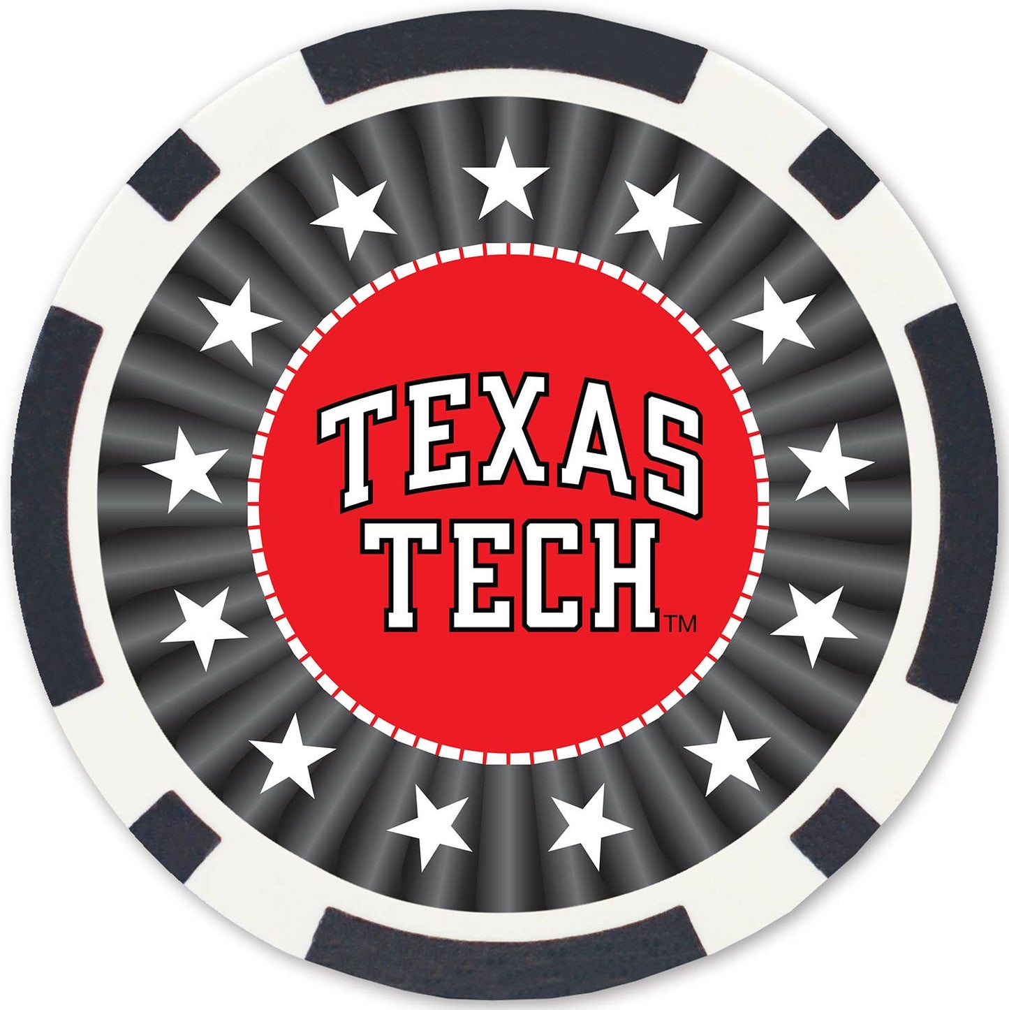 Texas Tech Poker Chip Up Close Texas Tech