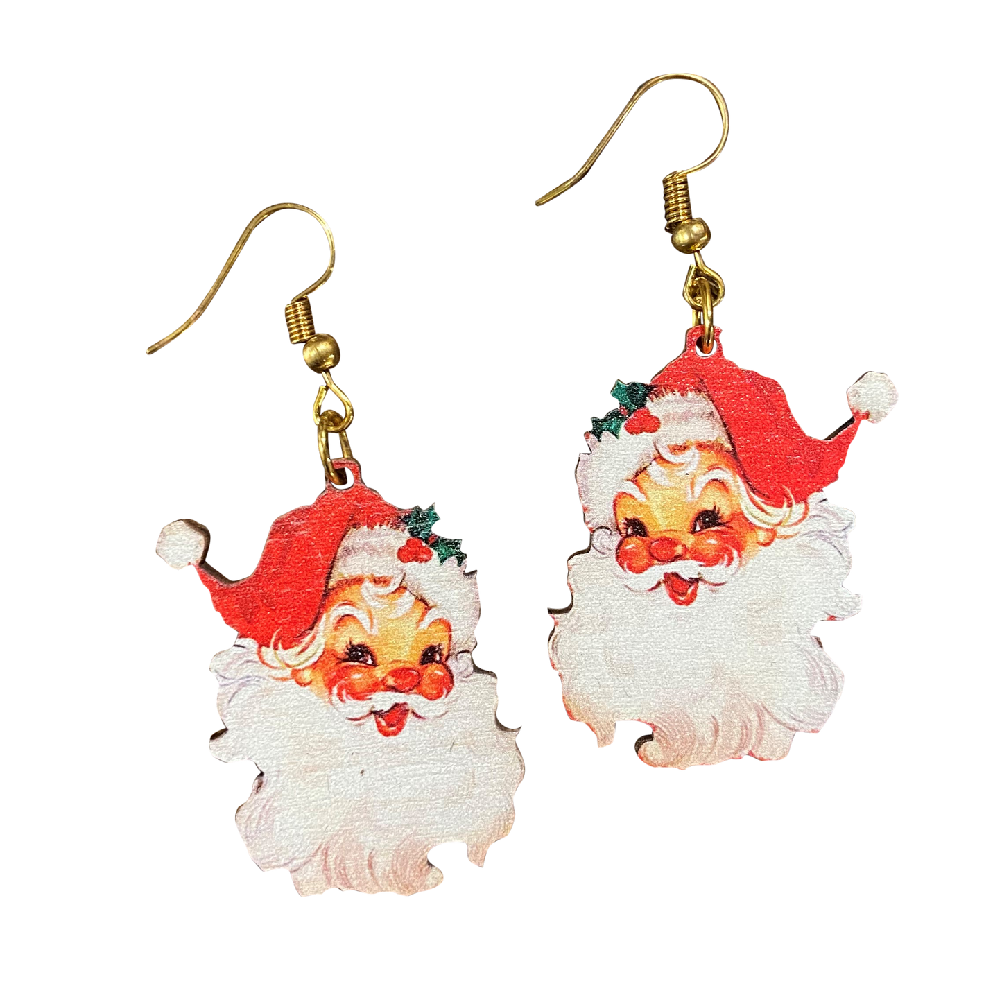 Vintage Santa Earrings