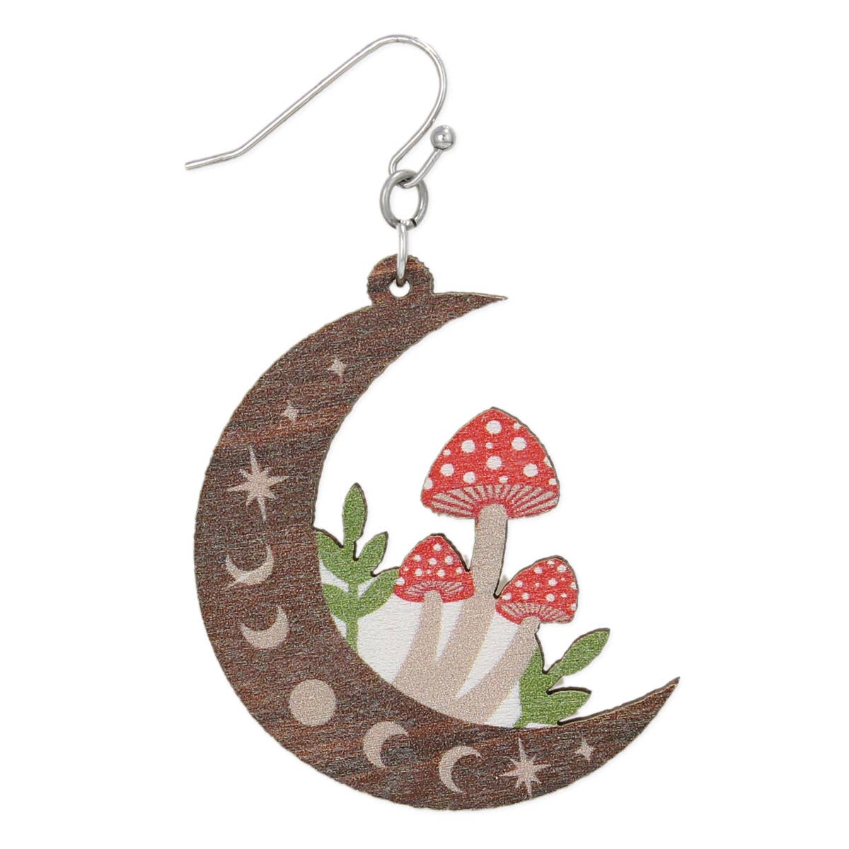 Moon & Mushroom Earrings