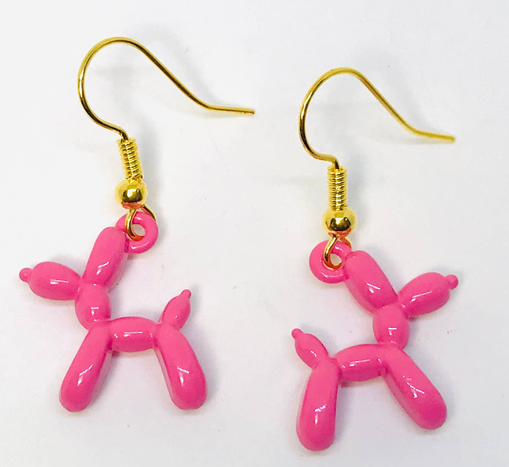 Metal Balloon Animal Earrings