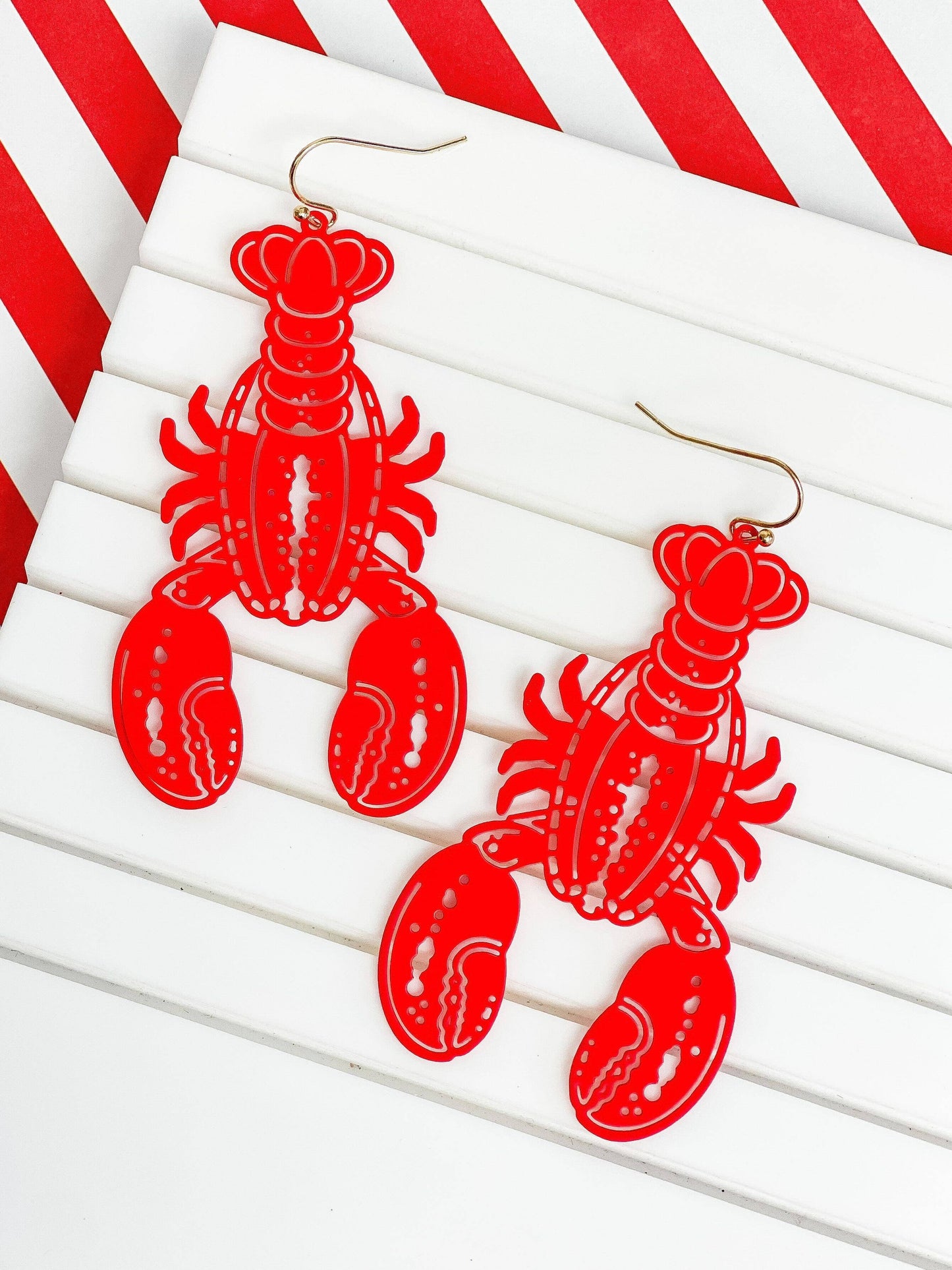 Pop Art Lobster Earrings Front