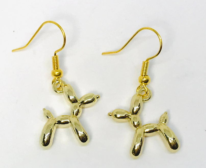 Metal Balloon Animal Earrings