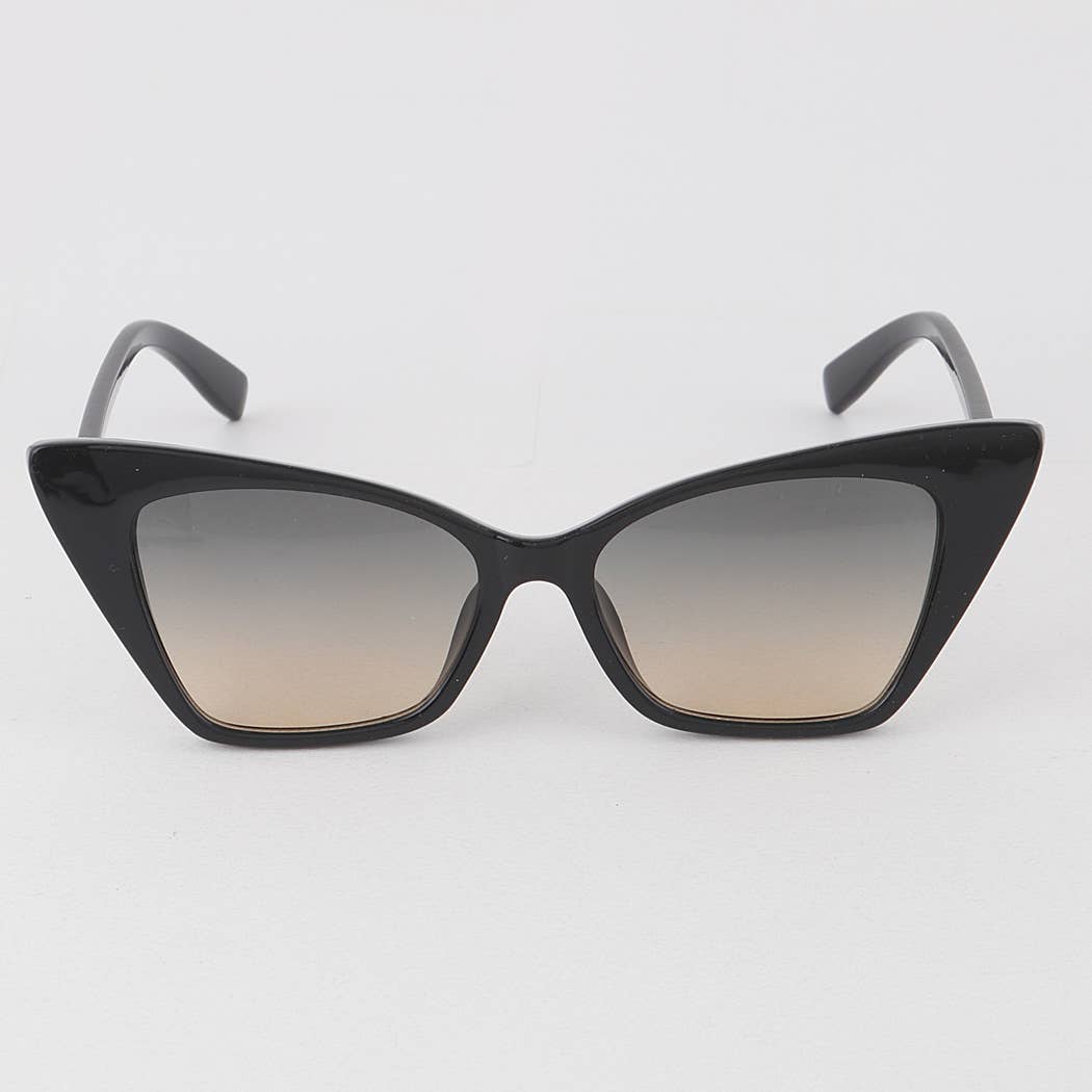 Pop Color Cat Eye Sunglasses Black Front