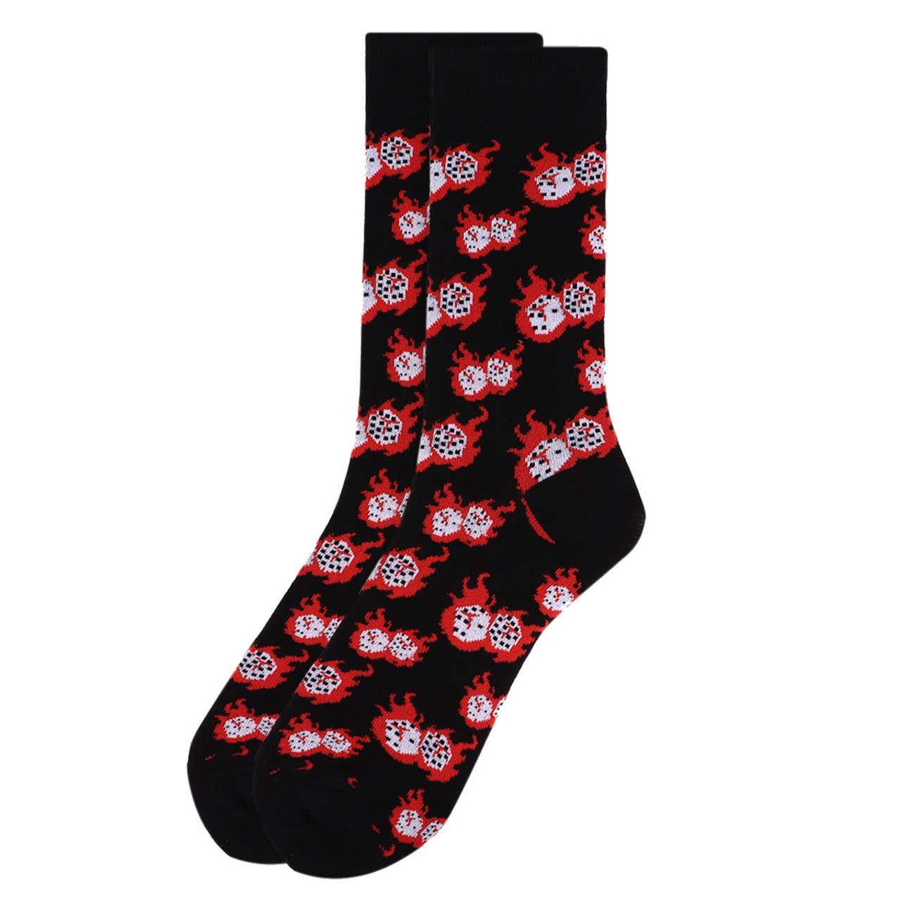 Flaming Dice Socks