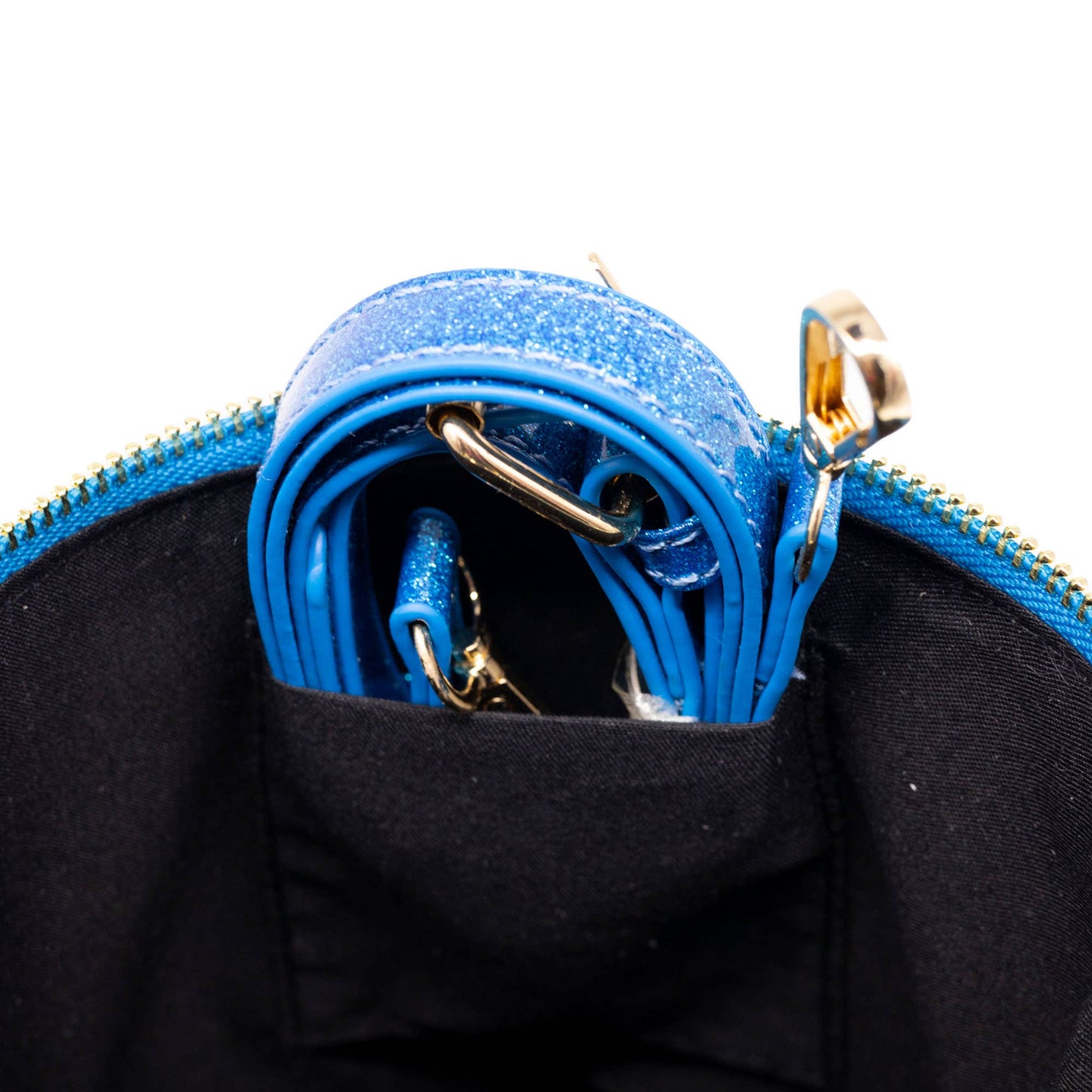 Creamy Peanut Butter Jar Purse Inside with Strap Rolled Up