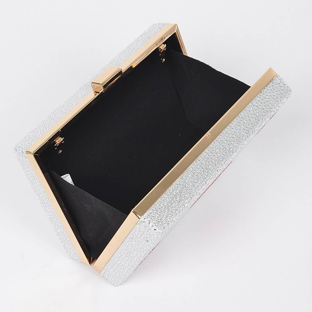 Ace of Hearts Rhinestone Clutch