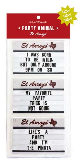 El Arroyo Magnet Sets (3 Piece) Party Animal