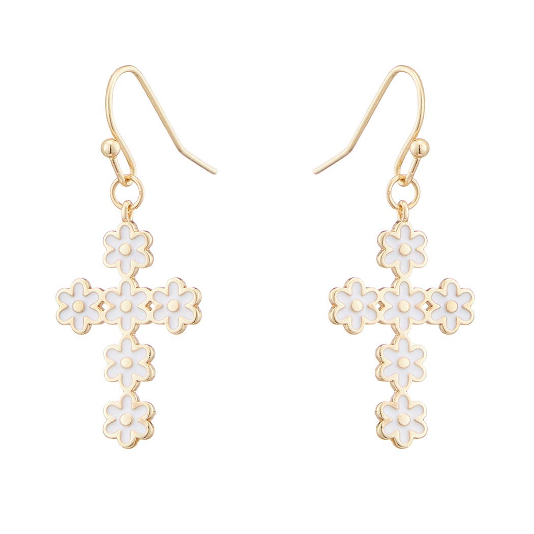 Daisy Cross Earrings