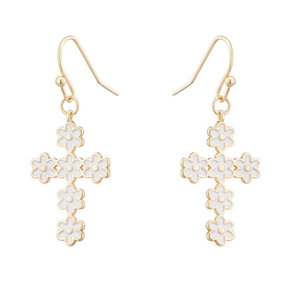 Daisy Cross Earrings
