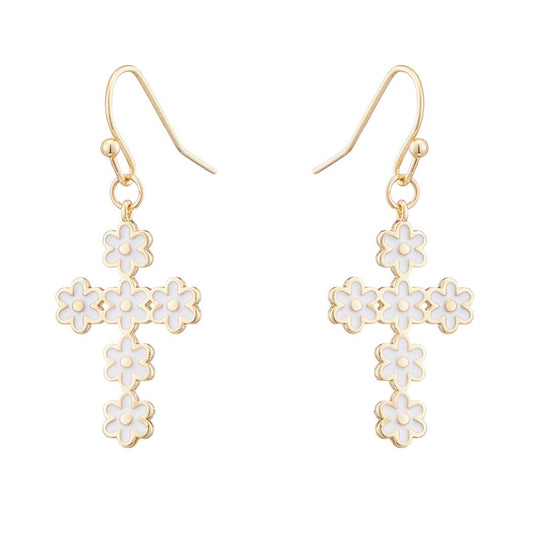 Daisy Cross Earrings