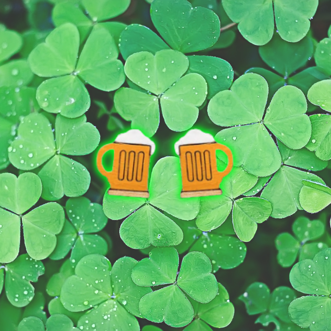 Beer Mug Stud Earrings