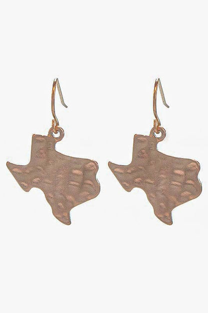 Hammered Gold Texas Earrings